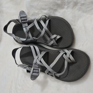 Chaco Women’s Size 9 Metallic Silver Sport Sandals | Adjustable Hiking Sandals